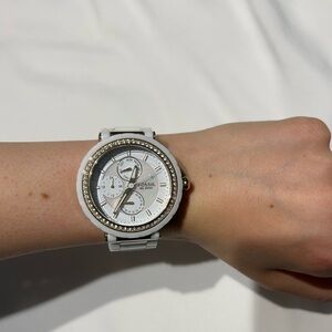 Fossil White and Gold Watch